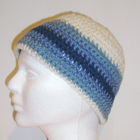 White and Blue Hat